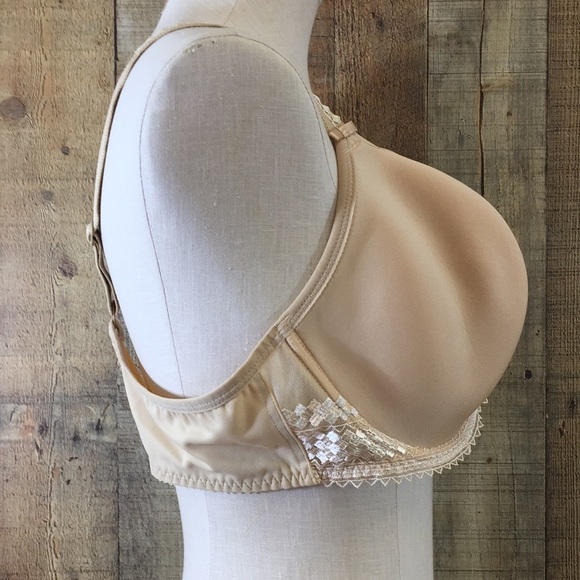 Fantasie Tan Nude‎ Embroidered Rebecca Moulded Bra Womens 40DD Underwire - Picture 2 of 11